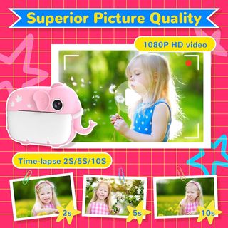 Cámara Fotos Infantil Instantánea Elefante