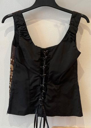 Conjunto Top y Falda Fiesta Marrón Multicolor