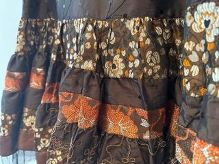 Conjunto Top y Falda Fiesta Marrón Multicolor