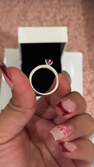 Anillo Pandora Corazón Rosa y Plata