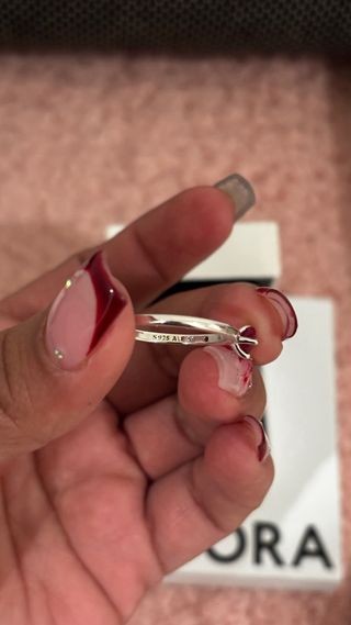 Anillo Pandora Corazón Rosa y Plata