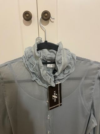 Blusa seda Zeddra Talla 44. con top a juego