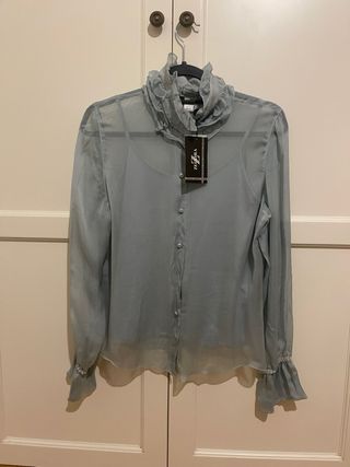 Blusa seda Zeddra Talla 44. con top a juego