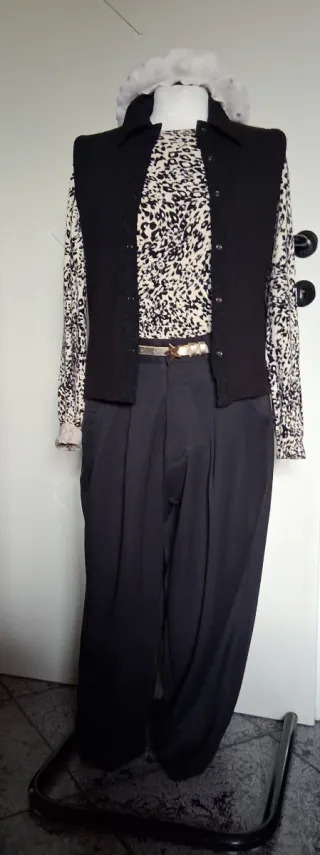 Pantaloni donna gamba larga