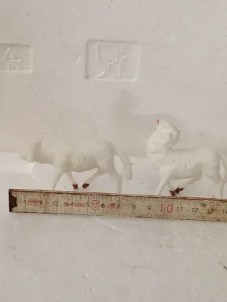 Pastore presepe con pecore