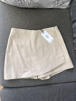 Falda pantalón Stradivarius beige Talla S