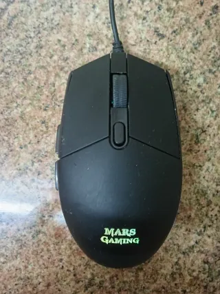 Ratón Mars Gaming Negro y Verde
