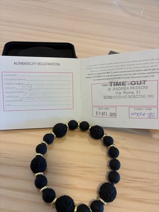 Pulsera OPS!BOULE Negra y Dorada