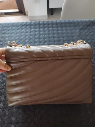 Borsa vera pelle LA CARRIE tortora tracolla