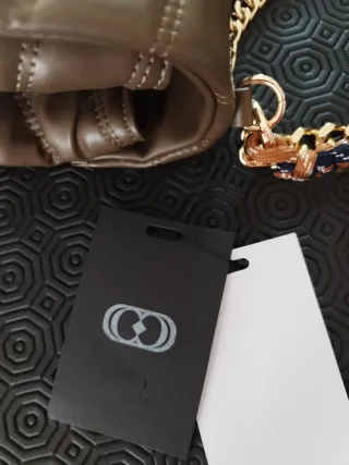 Borsa vera pelle LA CARRIE tortora tracolla