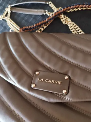 Borsa vera pelle LA CARRIE tortora tracolla