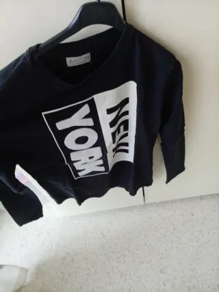 Felpa Zara Nera con Scritta New York