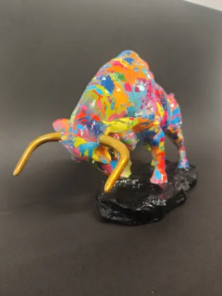 Scultura Toro Pop Art Wall Street cm 30