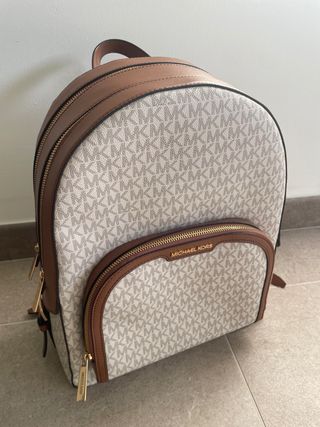 Mochila Michael Kors beige/marrón