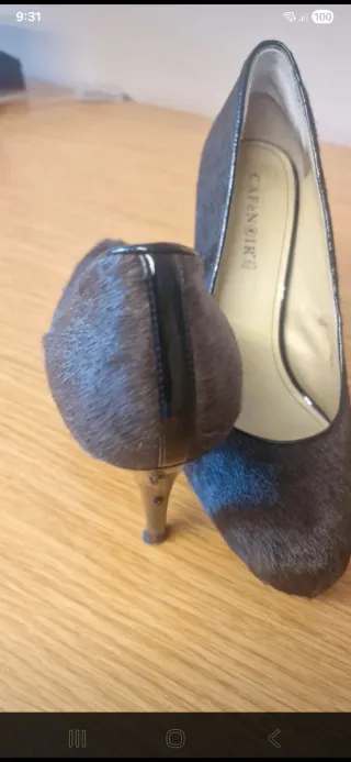 Zapatos de tacón de pelo de potro