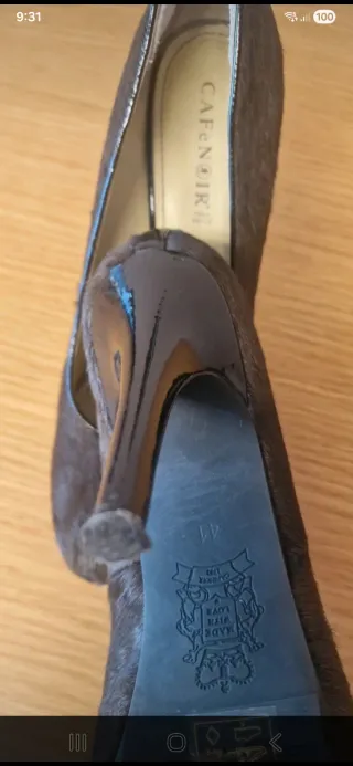 Zapatos de tacón de pelo de potro