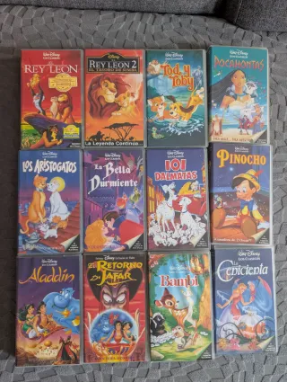 Películas VHS Disney Clásicos (Español)