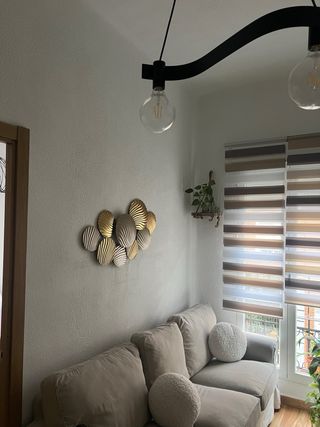 Decoración Pared Metal Maison du Monde Beige/Oro