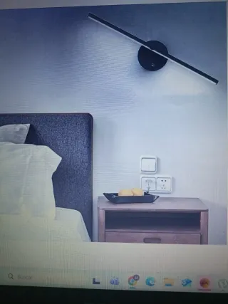 Lámpara LED Baño Negra y Plateada