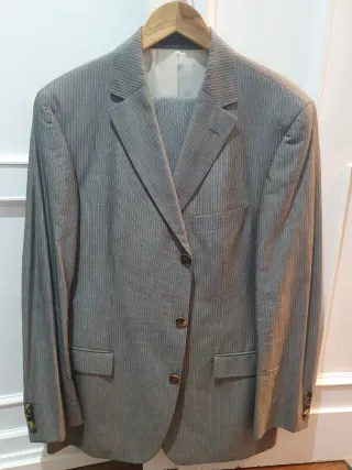 Traje Hugo Boss Raya Diplomática Gris