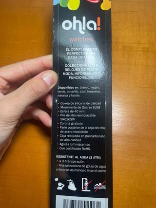 Reloj Ohla Azul/Turquesa Nuevo