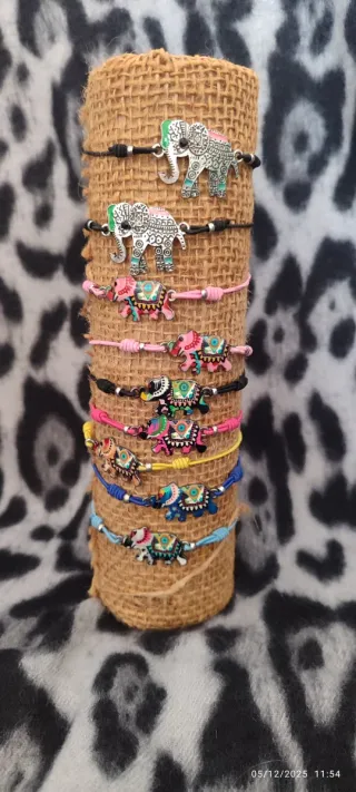 Pulseras elásticas elefante varios colores