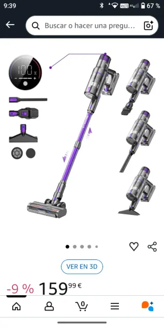 Aspiradora Vistefly V15max sin cable