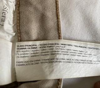 Pantalón corte vaquero. Hombre. Beige. Sfera. T 40