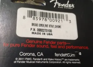 Fender Stratocaster Cubierta Puente Cromada