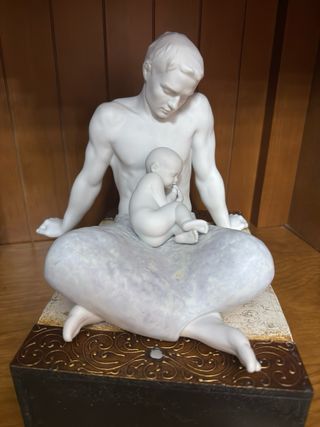 Figura Lladró Padre con Bebé