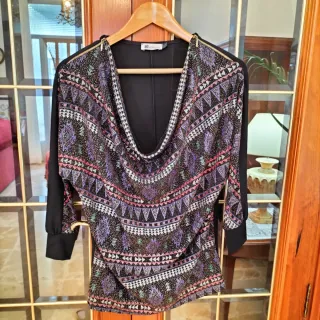 Blusa Kookai Talla S Estampado Geométrico brilli.