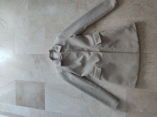 Abrigo paño beige