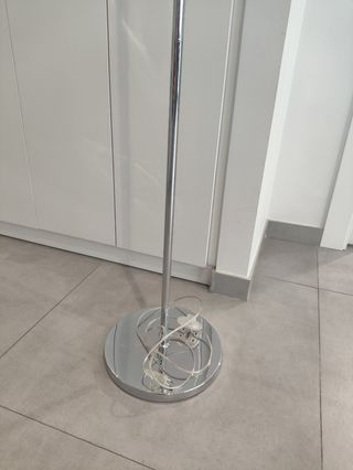 Lámpara de pie salón cristal y metal