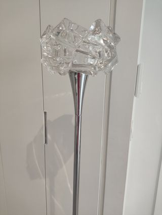 Lámpara de pie salón cristal y metal