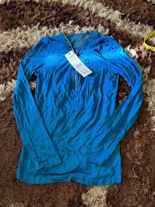 Camiseta Morgan azul manga larga cremallera M