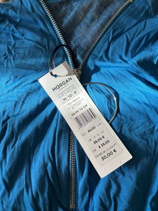 Camiseta Morgan azul manga larga cremallera M