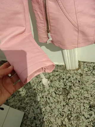Chaqueta Piel Rosa KELRERGS Talla M