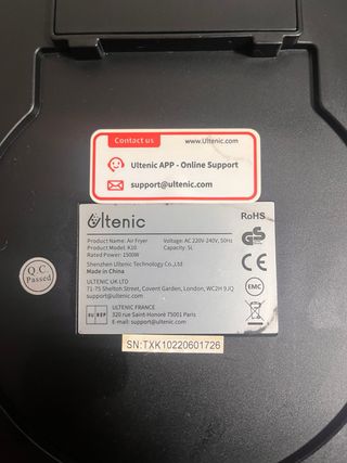 Freidora de aire Ultecnic