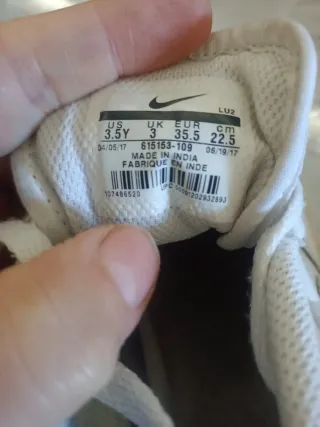 Sneakers Nike bianche per bambini