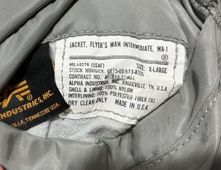 Chaqueta Bomber Alpha Industries MA-1 USA Talla XL