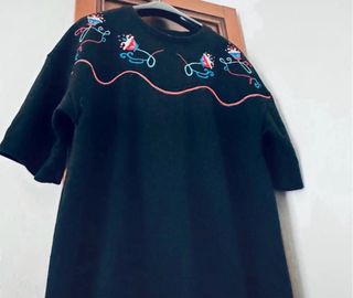 Vestito nero Zara con ricami