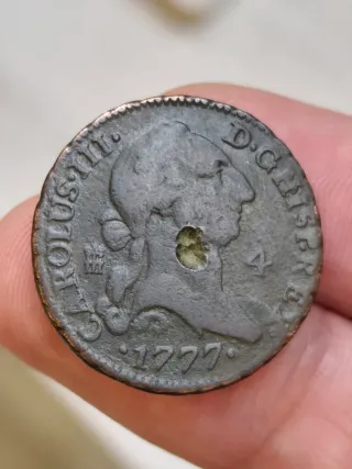 Moneda 4 Maravedís 1777 Carlos III.