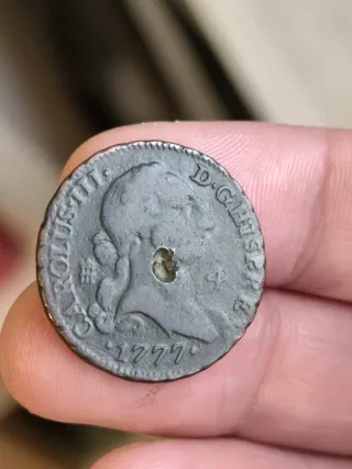 Moneda 4 Maravedís 1777 Carlos III.