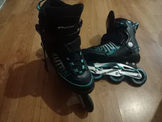 Patines en línea Spokey negros y turquesa