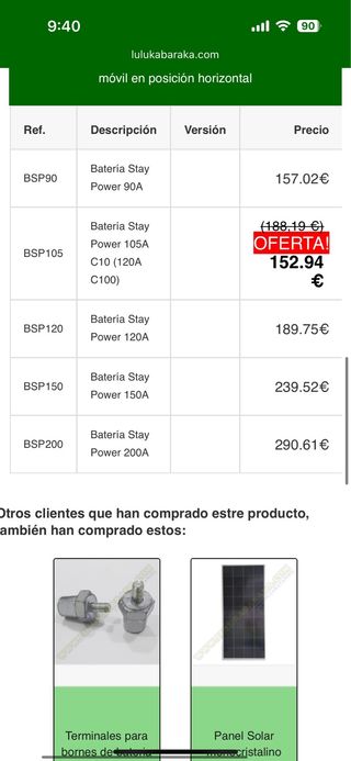 Bateria Stay power con 1 año de uso