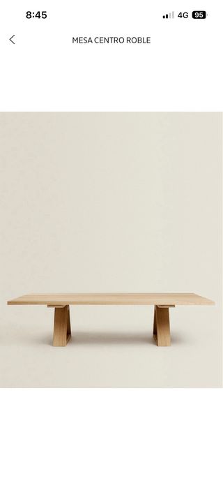 Tavolo da centro in legno di rovere Zara Home