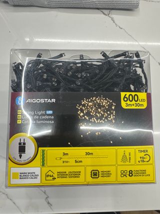 Luces arbol navidad 600 leds 30m NUEVO