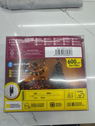 Luces arbol navidad 600 leds 30m NUEVO
