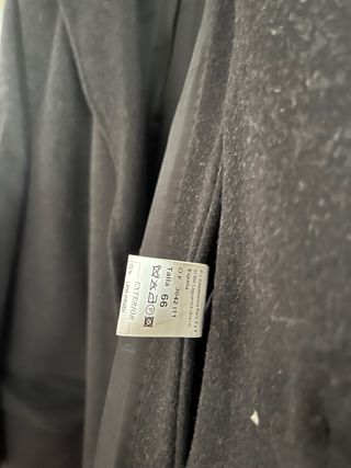 Abrigo Lana y Cachemira Negro Nuevo