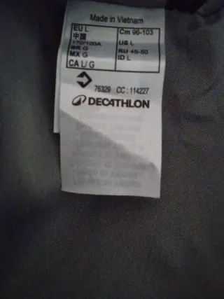 Chaqueta acolchada Decathlon mujer azul